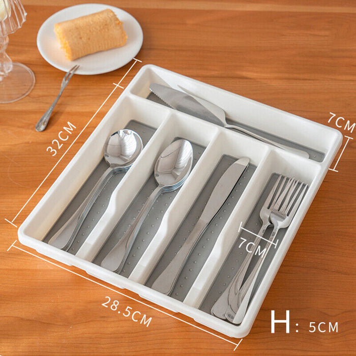 White Kitchen Cutlery Tray Drawer, 285x320x50mm