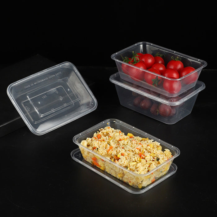 Square Transparent Takeout Box with Lid, 168x112x47mm