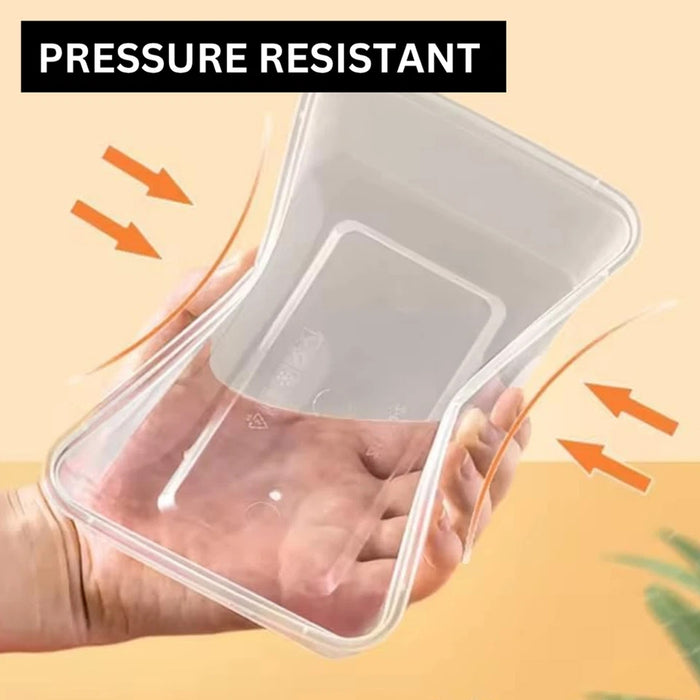 Square Transparent Takeout Box with Lid, 168x112x60mm