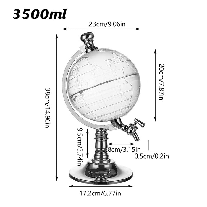 Earth-shaped Beverage Dispenser, 3.5L