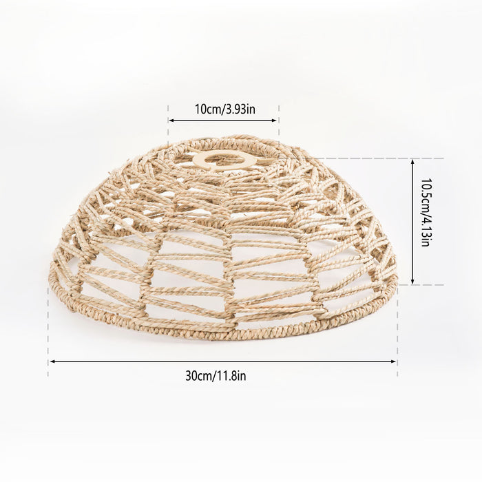 Straw Rope Lampshade Chinese Retro Creative Art Lampshade 300x105mm