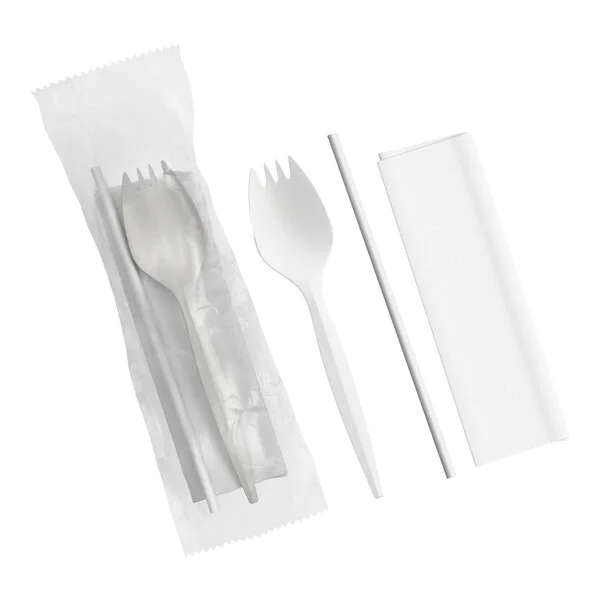 4 Restaurant-Disposable Cutlery, Straws & Napkins