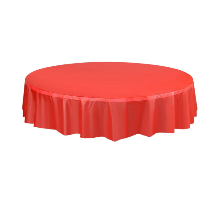 10 Pcs Round PEVA Tablecloths Waterproof Oil-Resistant 213 cm