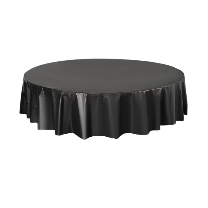 10 Pcs Round PEVA Tablecloths Waterproof Oil-Resistant 213 cm