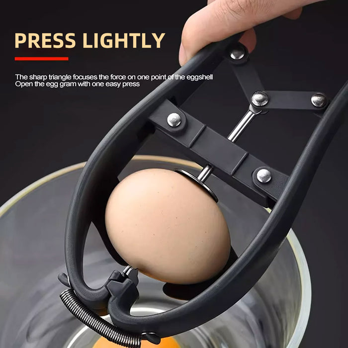 2-in-1 Egg Cracker Opener with Egg White Separator 304 Stainless Steel ABS 21.9 cm