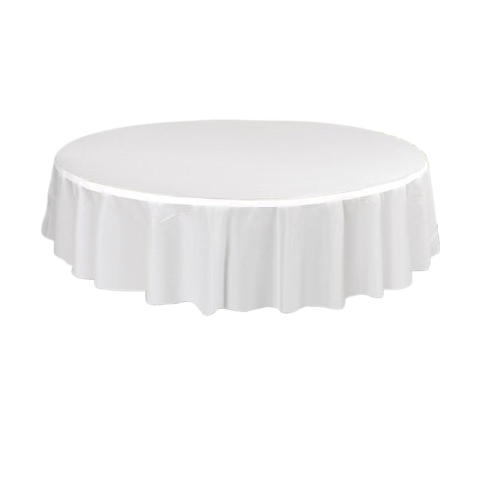 10 Pcs Round PEVA Tablecloths Waterproof Oil-Resistant 213 cm