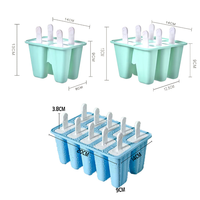 Premium Silicone Popsicle Mold, Reusable Ice Cream Maker