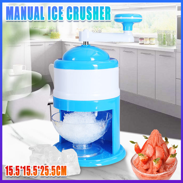 Manual Ice Shaver Crusher Food-Grade ABS Portable and Compact