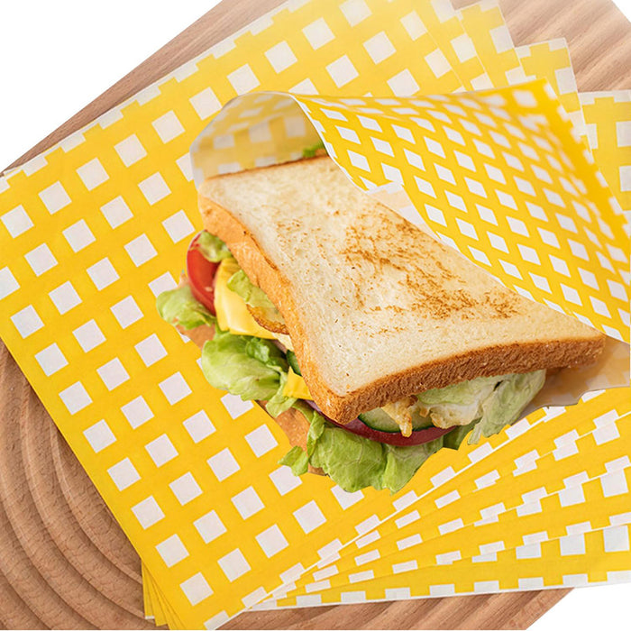 50 PCS Sandwich Disposable Paper Bags Food Grade Oil Proof Food Storage Packing