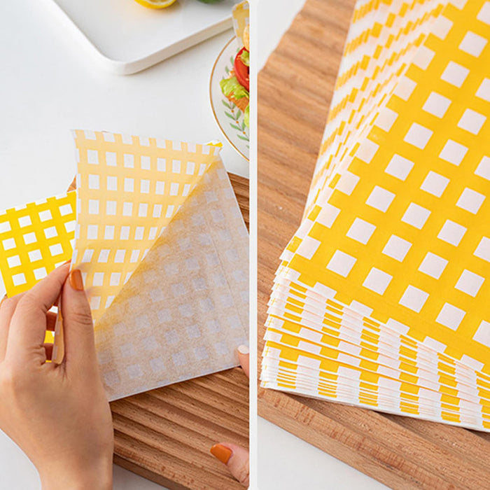 50 PCS Sandwich Disposable Paper Bags Food Grade Oil Proof Food Storage Packing