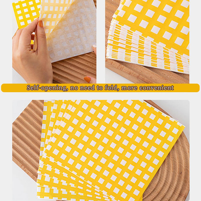 50 PCS Sandwich Disposable Paper Bags Food Grade Oil Proof Food Storage Packing