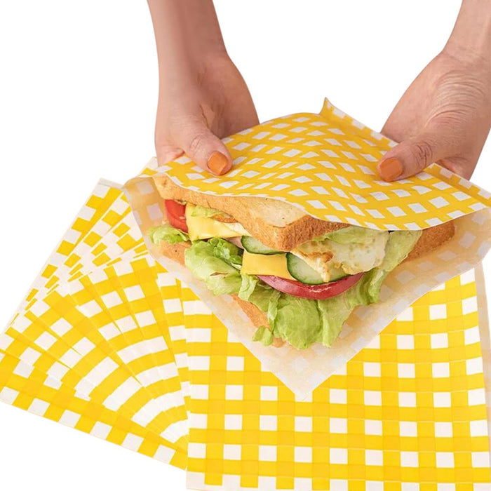 50 PCS Sandwich Disposable Paper Bags Food Grade Oil Proof Food Storage Packing