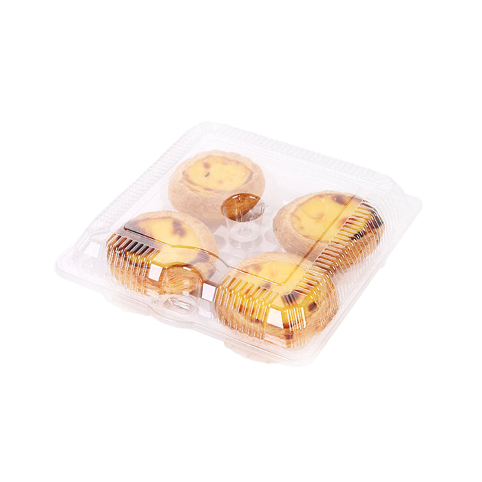 Transparent Plastic Egg Tart Box, 180x170mm - 100 pack