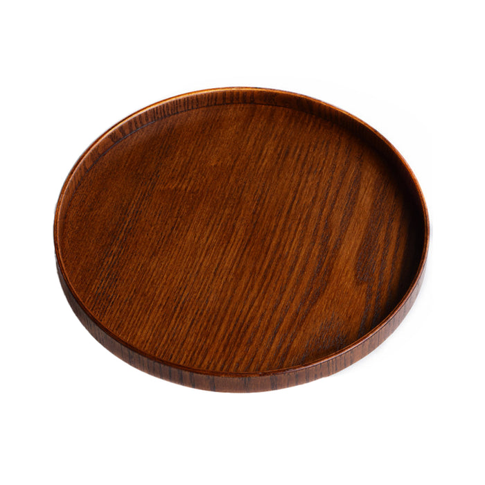 Round Wooden Serving Tray 4 Sizes 21 24 27 and 30 cm Natural Wood Grain
