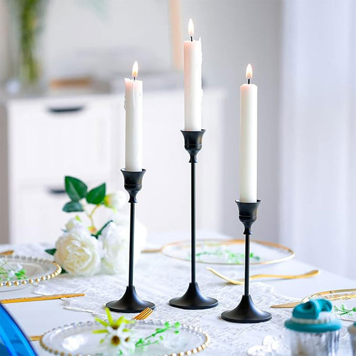 3PCS Metal Taper Candle Holders For Wedding Table Decor