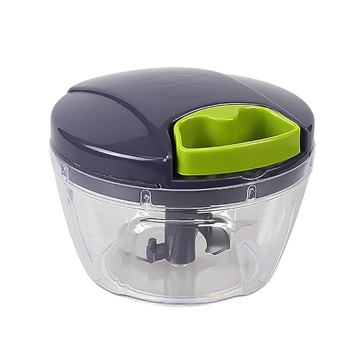 Manual Pull-String Garlic Chopper with 420 Steel Blades