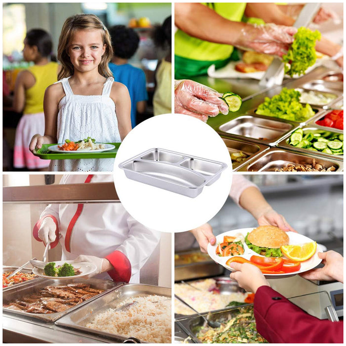 Stainless Steel Compartmentalized Dinner Tray
