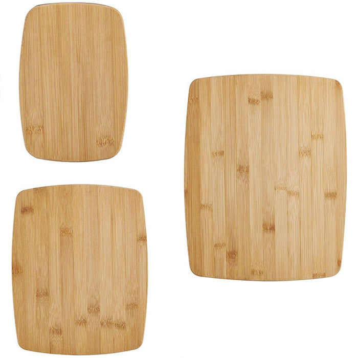 3 Pcs Bamboo Cutting Board Set Multi Size 29.9cm
