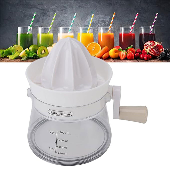 Manual Juice Extractor with 500ml Capacity Ergonomic Design