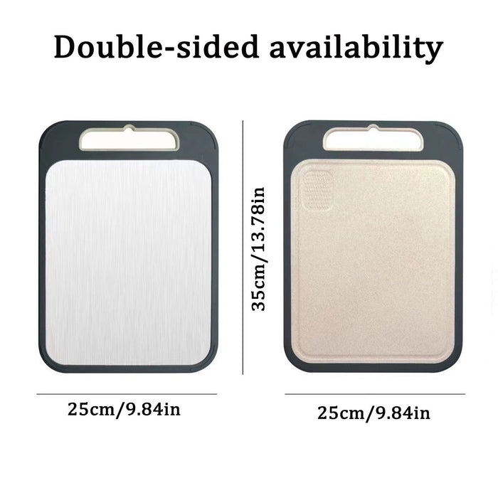304 Stainless Steel Double Sided Cutting Board Wheat Straw
