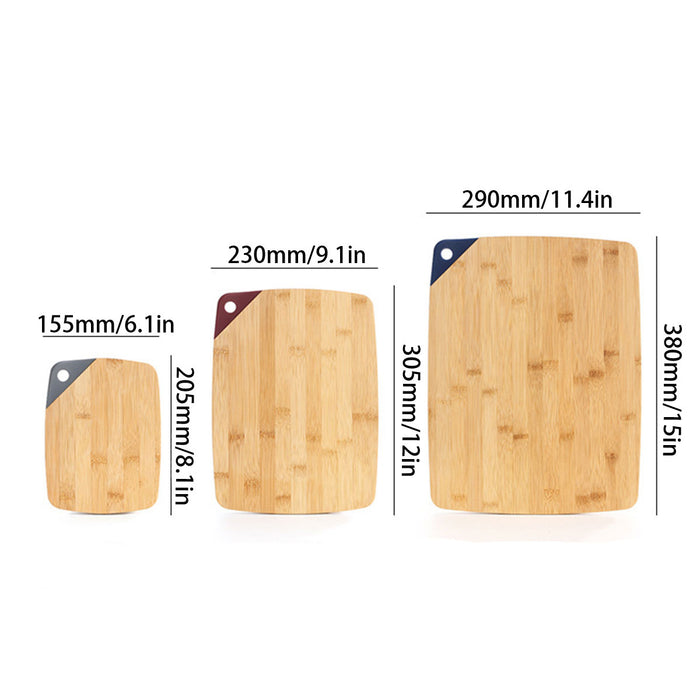 3 Pcs Bamboo Cutting Board Set with Silicone Corners