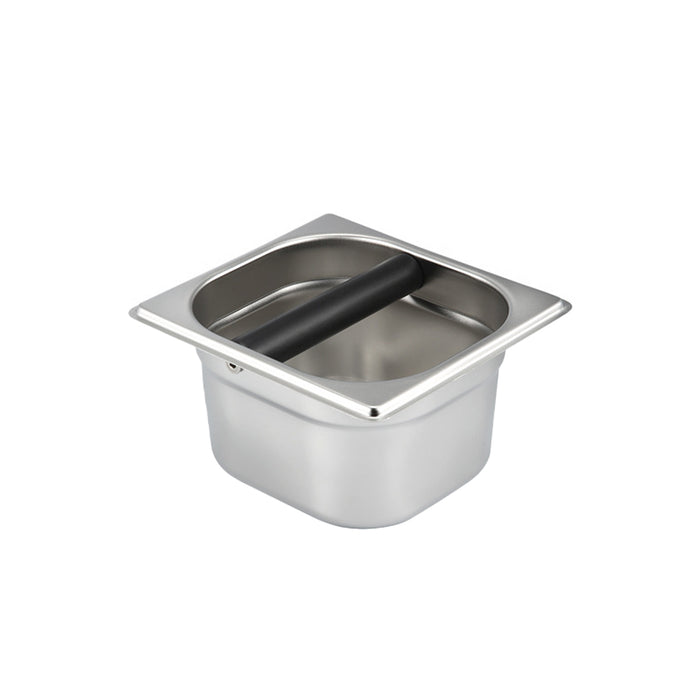 Stainless Steel Coffee Grounds Bucket with Rubber Buffer Rod