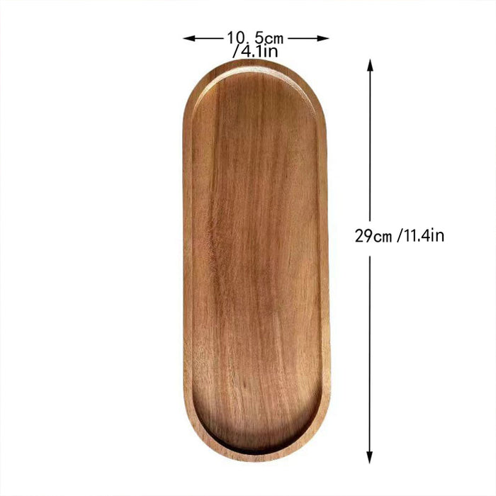 8 Pcs Wooden Serving Tray for Cake Snacks and Dim Sum 29 x 10.5 cm