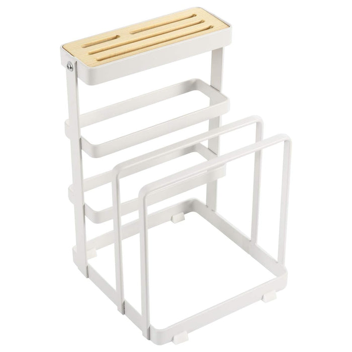 Kitchen Storage Rack Iron Bamboo Multi Slot Holder 21.4cm