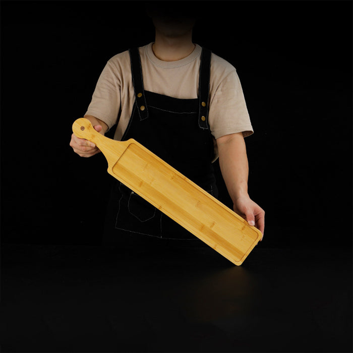 Long Wooden Serving Tray with Handle 60 x 11.5 cm for Hot Pot