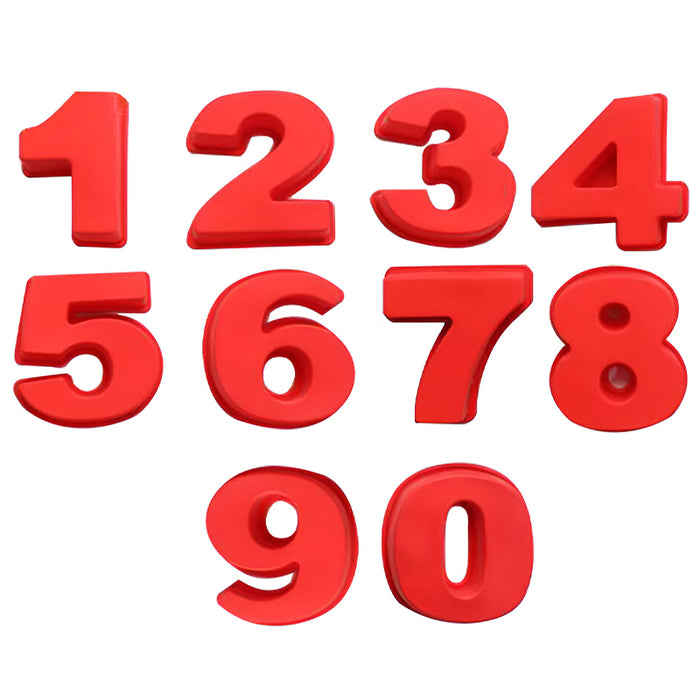 10 Inch Silicone Number Cake Mould 0–9 Non Stick Red