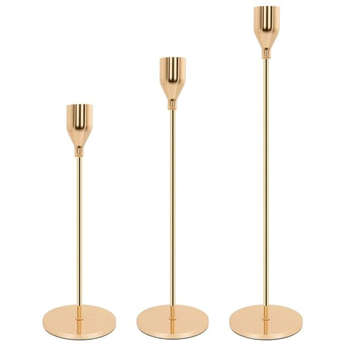 3PCS Decorative Metal Candlestick Holders Set