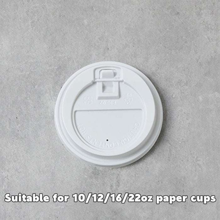 50 Pcs Disposable Coffee Cup Lids Flip-Top 9cm Food Grade