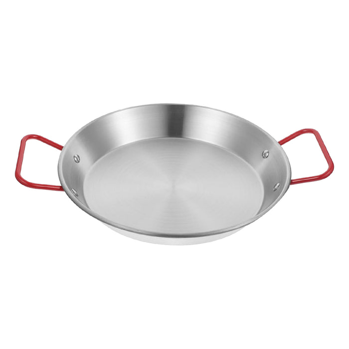 Stainless Steel Seafood Plate with Red Handle 304 Food-Grade 24 to 30 cm