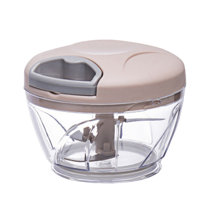 500ml Manual Food Chopper with Pull Handle and Steel Blades