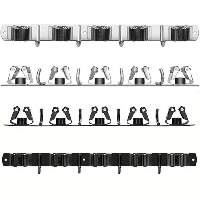 Punch Free Wall Mounted Mop Rack SUS304 Stainless Steel