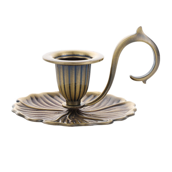 Retro Handheld Candlestick Holder, European Style Candle Stand