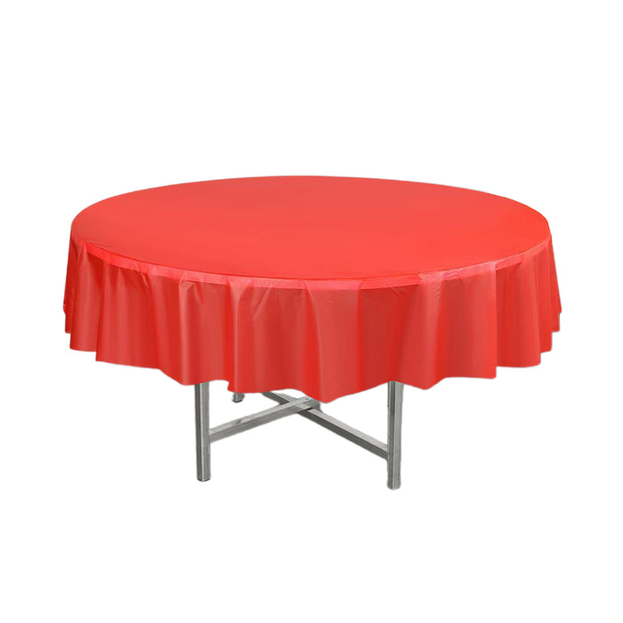 10 Pcs Round PEVA Tablecloths Waterproof Oil-Resistant 213 cm