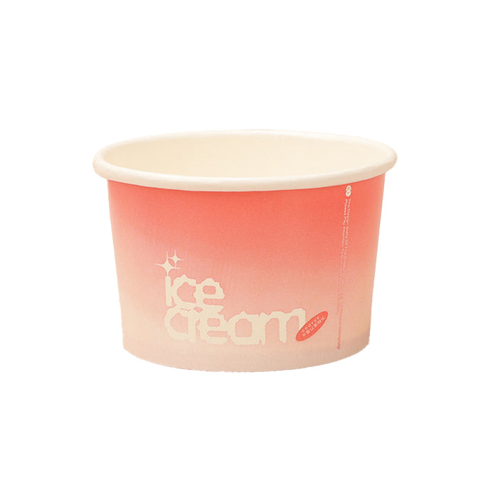 100 Pcs 4oz Paper Ice Cream Cups Waterproof Oil-Proof