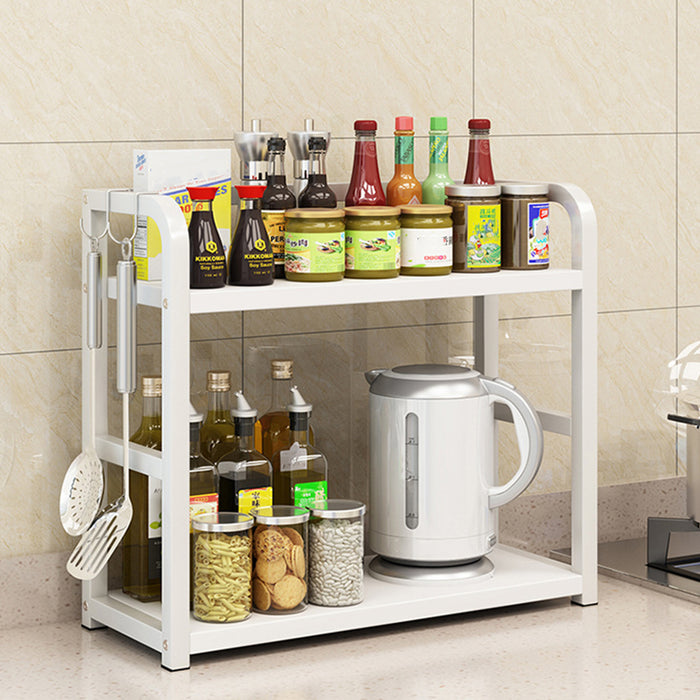 2 Tier Kitchen Storage Rack Steel Frame Board 50cm