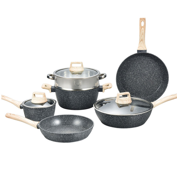 12 Pcs Maifan Stone Cookware Set Nonstick Frying Stew Steamer