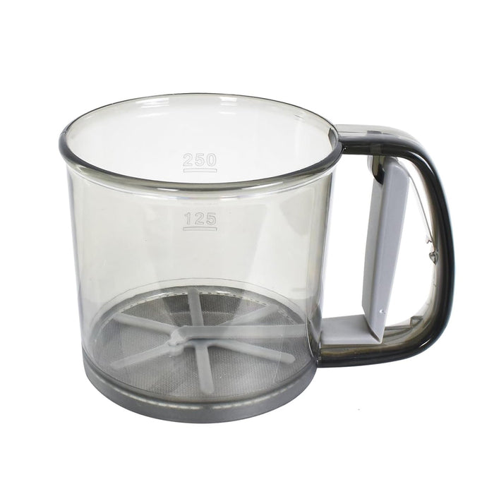 Semi-Automatic Handheld Flour Sifter with Fine Mesh for Baking and Straining