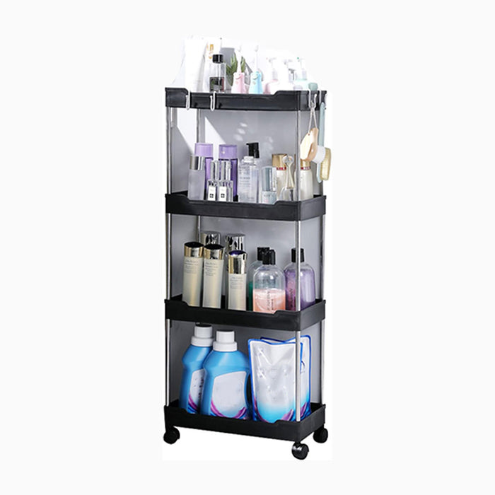 3 or 4 Tier Rolling Storage Cart with 360-Degree Wheels