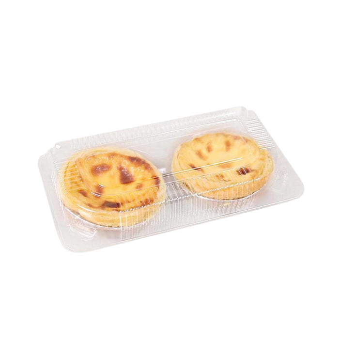 Transparent Plastic Egg Tart Box, 180x95mm - 100 pack