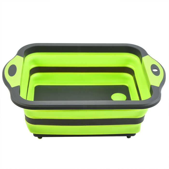 Foldable Sink Cutting Board with Draining Basket 42cm