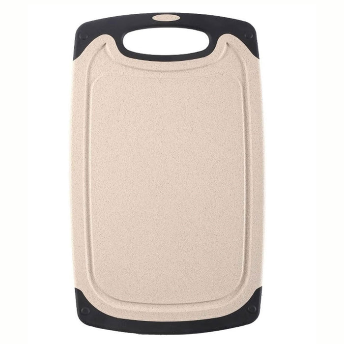 3PCS Wheat Straw Cutting Board Set Non Slip Juice Grooves