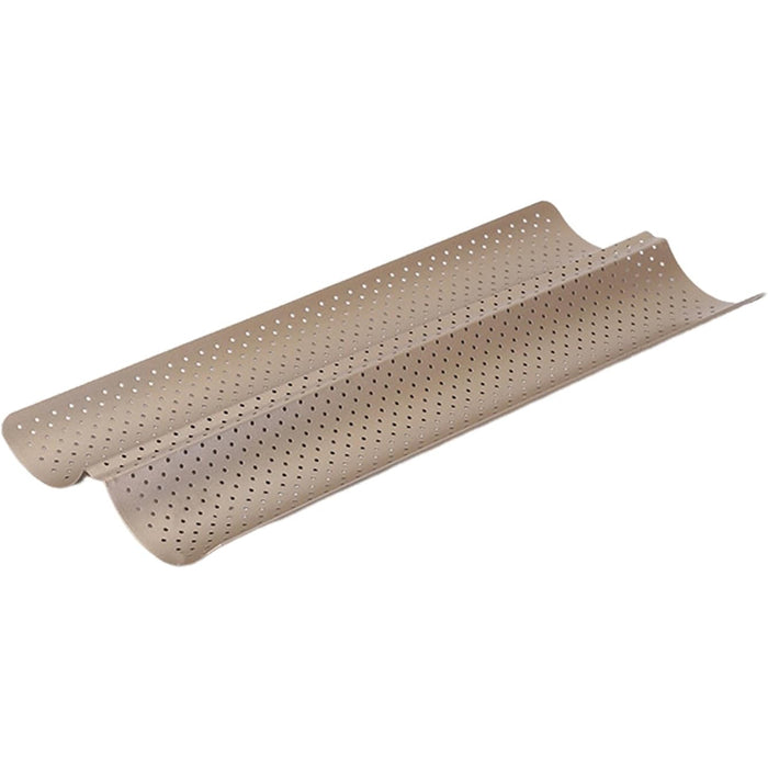 Nonstick Baguette Baking Tray with 2 Compartments Carbon Steel