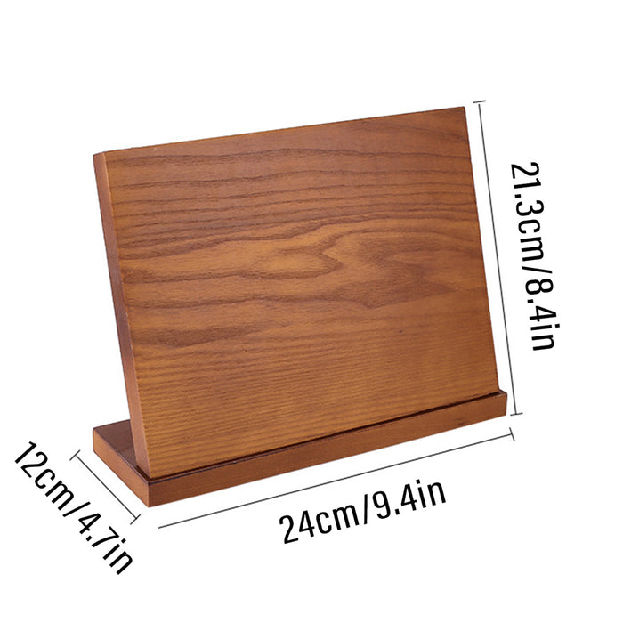 Wooden Magnetic Knife Holder with Non-Slip Base Stand