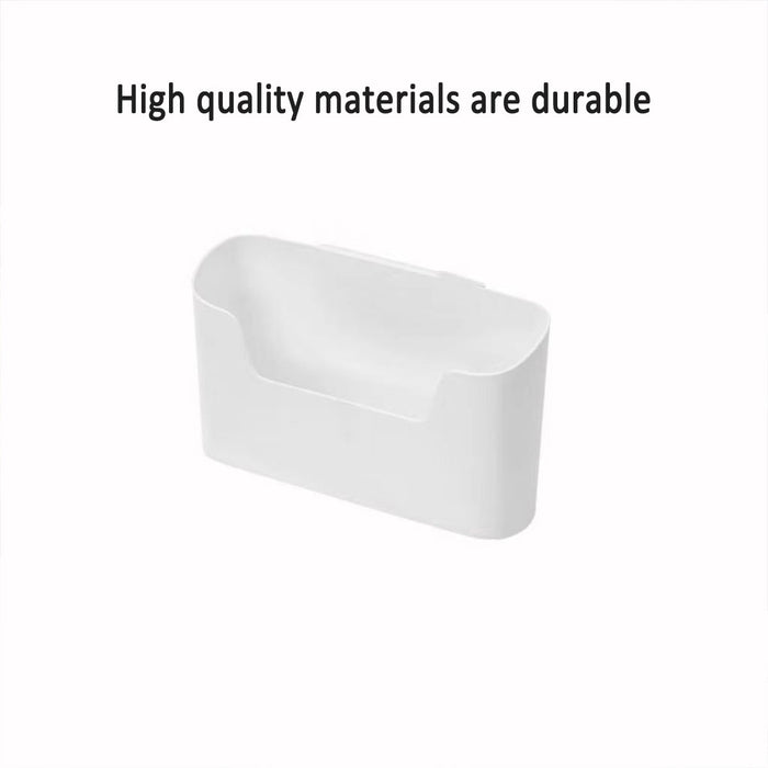 2PCS Wall Mounted Storage Rack Set Self Adhesive White