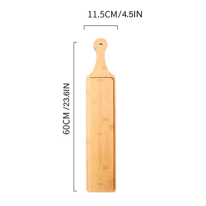 Long Wooden Serving Tray with Handle 60 x 11.5 cm for Hot Pot