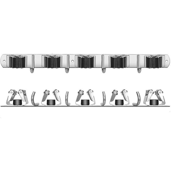 Punch Free Wall Mounted Mop Rack SUS304 Stainless Steel